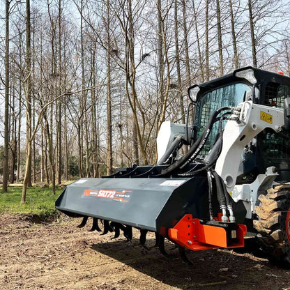 72″ Skid Steer Rotary Tiller, Bi-Directional, 6″ Tilling Depth, Universal Skid Mount, TMG-SRT72