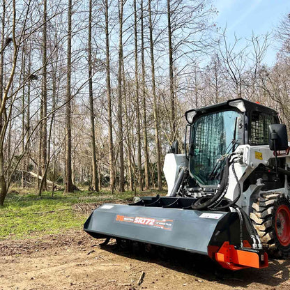 72″ Skid Steer Rotary Tiller, Bi-Directional, 6″ Tilling Depth, Universal Skid Mount, TMG-SRT72