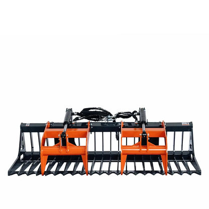 72″ Skid Steer Skeleton Grapple Attachment, Universal Mount, 34″ Arm Opening, 3″ Tine Spacing, 2600 lb Weight Capacity, TMG-SG73