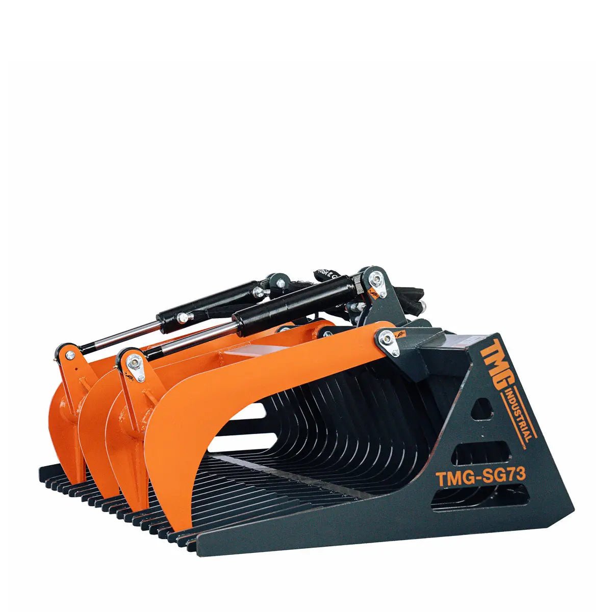 72″ Skid Steer Skeleton Grapple Attachment, Universal Mount, 34″ Arm Opening, 3″ Tine Spacing, 2600 lb Weight Capacity, TMG-SG73