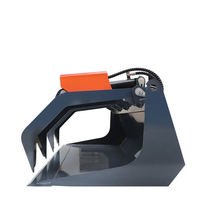 72″ Skid Steer Solid Bottom Grapple Bucket, 35″ Grab Opening, Dual Cylinder Arms, 3000-lb Capacity, 30-70 HP, TMG-GB72