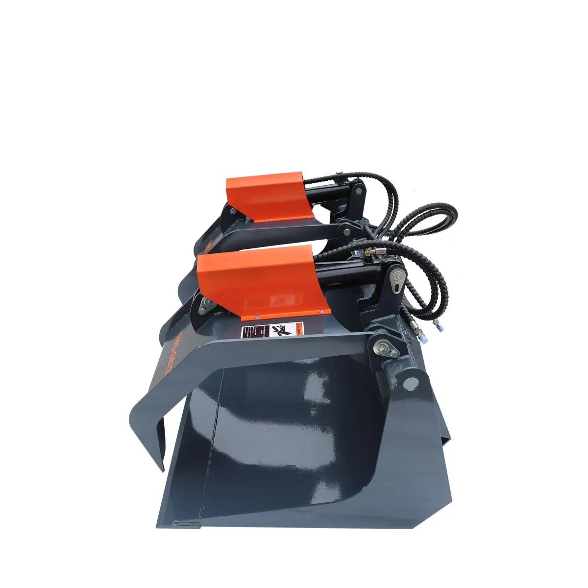 72″ Skid Steer Solid Bottom Grapple Bucket, 35″ Grab Opening, Dual Cylinder Arms, 3000-lb Capacity, 30-70 HP, TMG-GB72