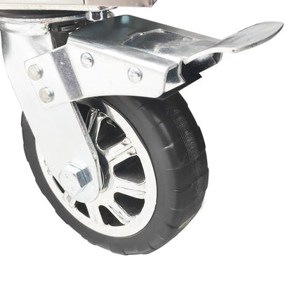 72″ Stainless Steel Rolling Workbench, Rubberwood Tabletop, 15 Lockable Drawers, Locking Wheels, TMG-WB7215S