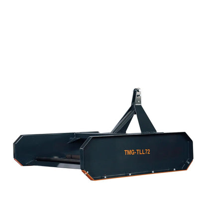72″ Tractor Land Leveler, 3-Point Hitch, 70″ Grading Width, Adjustable Depth, Double Edge Blades, Category 1 & 2, TMG-TLL72