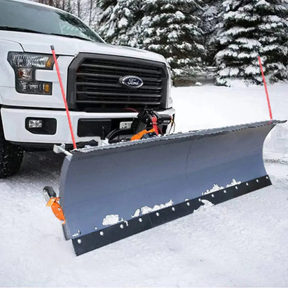 72″ Truck/SUV Front Mount Snow Plow Pusher, Left and Right Angle, 2″ Mount Receiver, Wireless Winch Control, TMG-TSP72