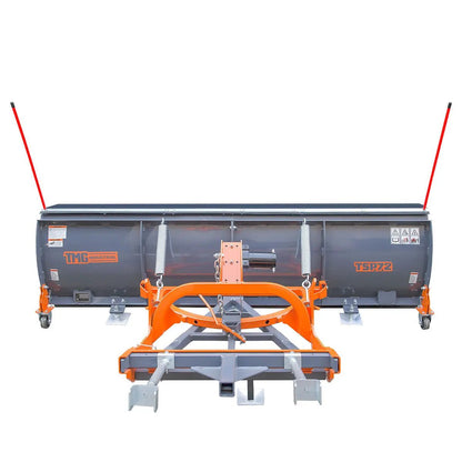 72″ Truck/SUV Front Mount Snow Plow Pusher, Left and Right Angle, 2″ Mount Receiver, Wireless Winch Control, TMG-TSP72