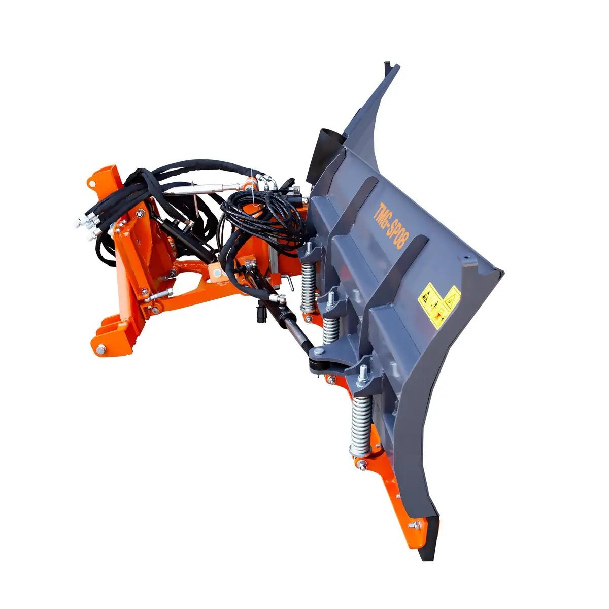 8-½’ U/V Angle Blade Snowplow, Reversible Rubber Edges, 6 Positions, Category 1 & 2 Hookups, 3-Point Hitch, 40-90 HP Tractors, TMG-SP08