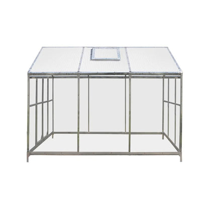 8′ x 10′ Greenhouse with Galvanized Steel Frame, Polycarbonate Twin-Wall Roof and Crystal-Clear Solid Walls TMG-GH811