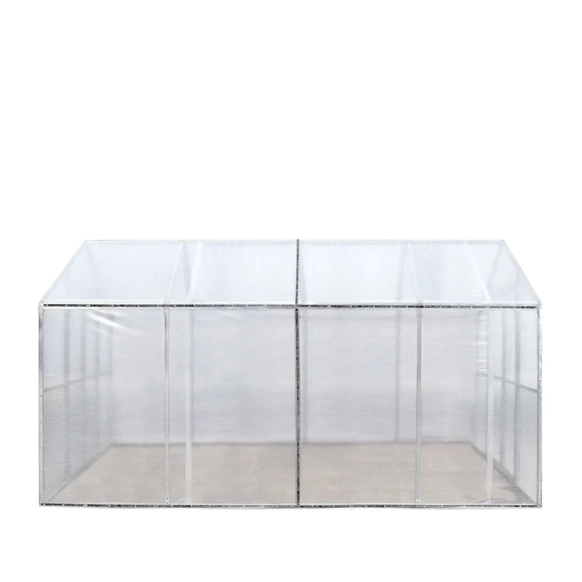 8’ x 13’ Greenhouse Grow Tent w/20 Mil Ripstop Leno Mesh PVC Cover, Galvanized Steel Frame, Roll-up Windows, TMG-GH813