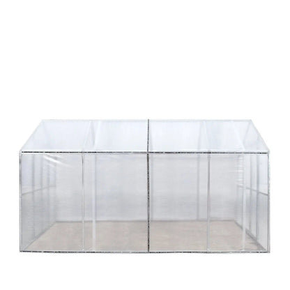 8’ x 13’ Greenhouse Grow Tent w/20 Mil Ripstop Leno Mesh PVC Cover, Galvanized Steel Frame, Roll-up Windows, TMG-GH813