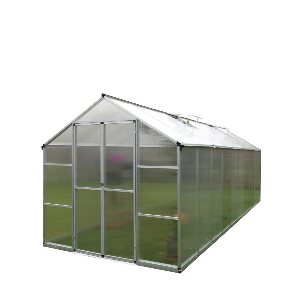 8′ x 20′ Aluminum Frame Greenhouse w/4 mm Twin Wall Polycarbonate Panels, UV Protected Panels, TMG-GH820
