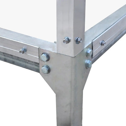 8′ x 20′ Greenhouse with Galvanized Steel Frame, Polycarbonate Twin-Wall Roof and Crystal-Clear Solid Walls TMG-GH821