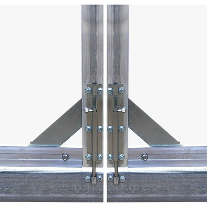 8′ x 20′ Greenhouse with Galvanized Steel Frame, Polycarbonate Twin-Wall Roof and Crystal-Clear Solid Walls TMG-GH821