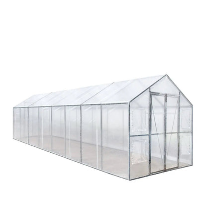 8’ x 26’ Greenhouse Grow Tent w/20 Mil Ripstop Leno Mesh PVC Cover, Galvanized Steel Frame, Roll-up Windows, TMG-GH826