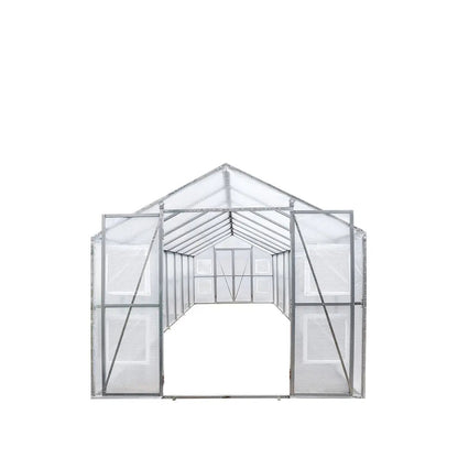 8’ x 26’ Greenhouse Grow Tent w/20 Mil Ripstop Leno Mesh PVC Cover, Galvanized Steel Frame, Roll-up Windows, TMG-GH826