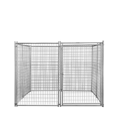 8’ x 8’ Galvanized Dog Kennel, Easy Assembly, Weather-Resistant, TMG-DCP08