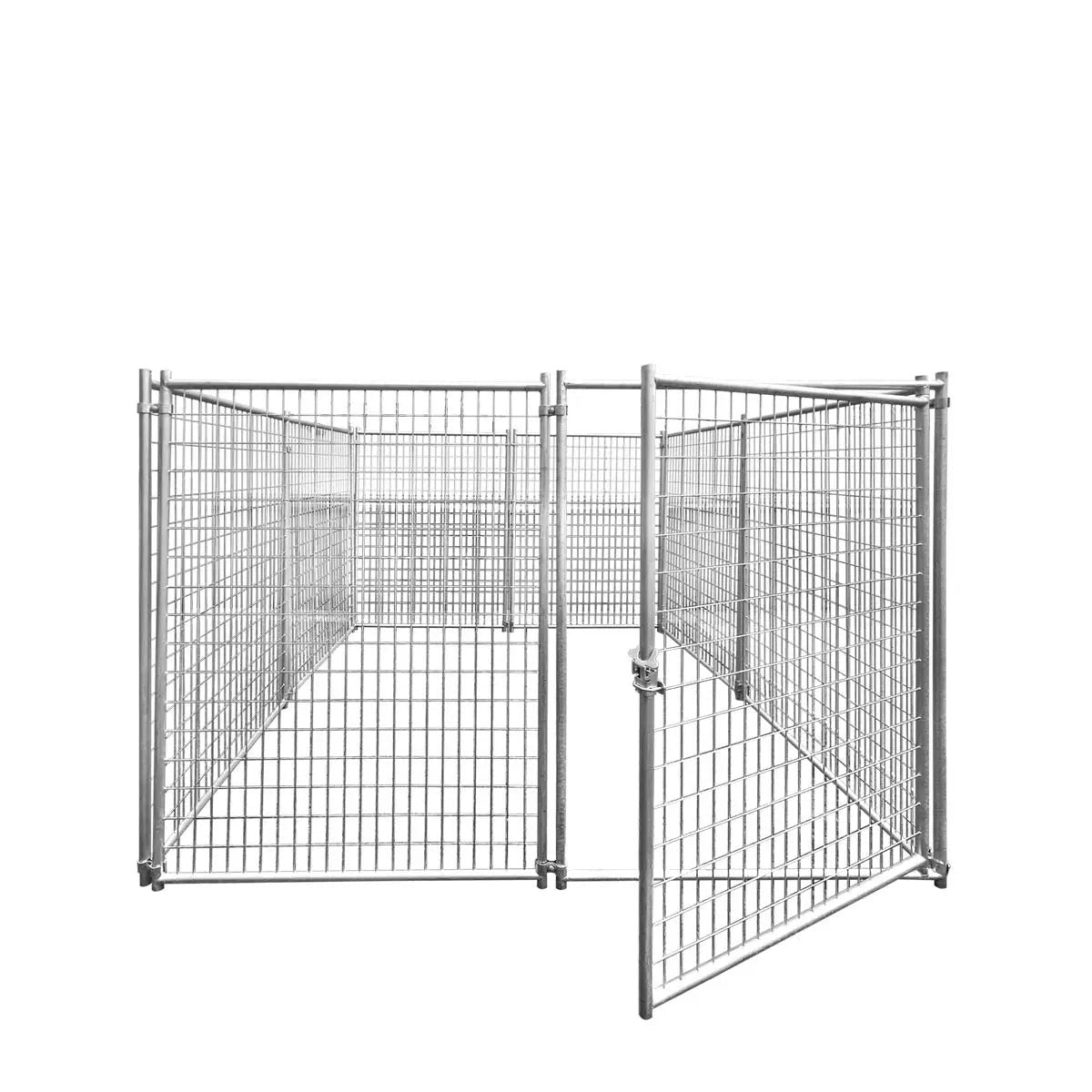 8’ x 8’ Galvanized Dog Kennel, Easy Assembly, Weather-Resistant, TMG-DCP08
