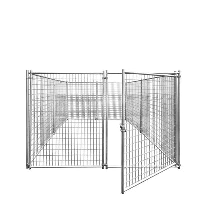 8’ x 8’ Galvanized Dog Kennel, Easy Assembly, Weather-Resistant, TMG-DCP08