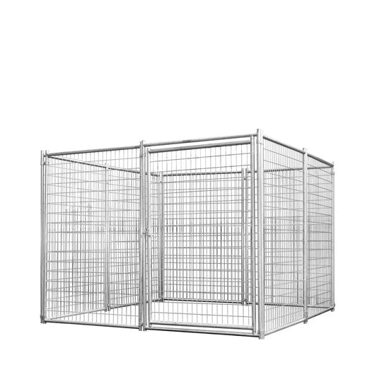 8’ x 8’ Galvanized Dog Kennel, Easy Assembly, Weather-Resistant, TMG-DCP08