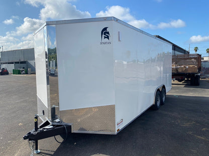 Spartan 8.5X20 Tandem Axle Enclosed Cargo Trailer | White