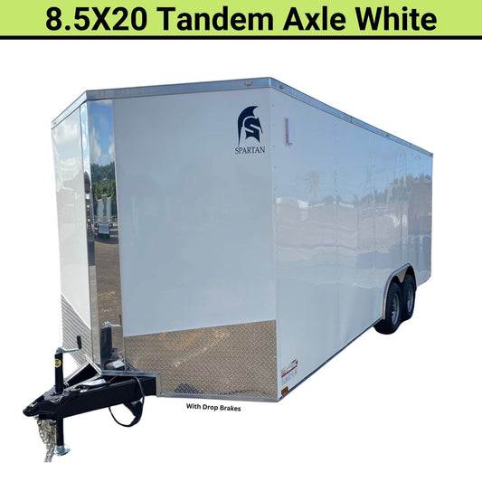 Spartan 8.5X20 Tandem Axle Enclosed Cargo Trailer | White