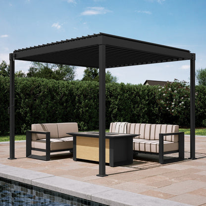 MIRADOR 80S 10’x10′ LATTE PERGOLA