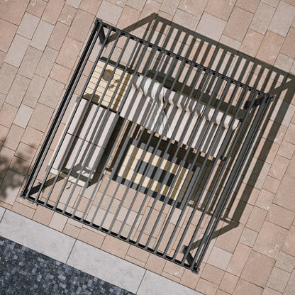 MIRADOR 80S 10’x10′ CHARCOAL PERGOLA