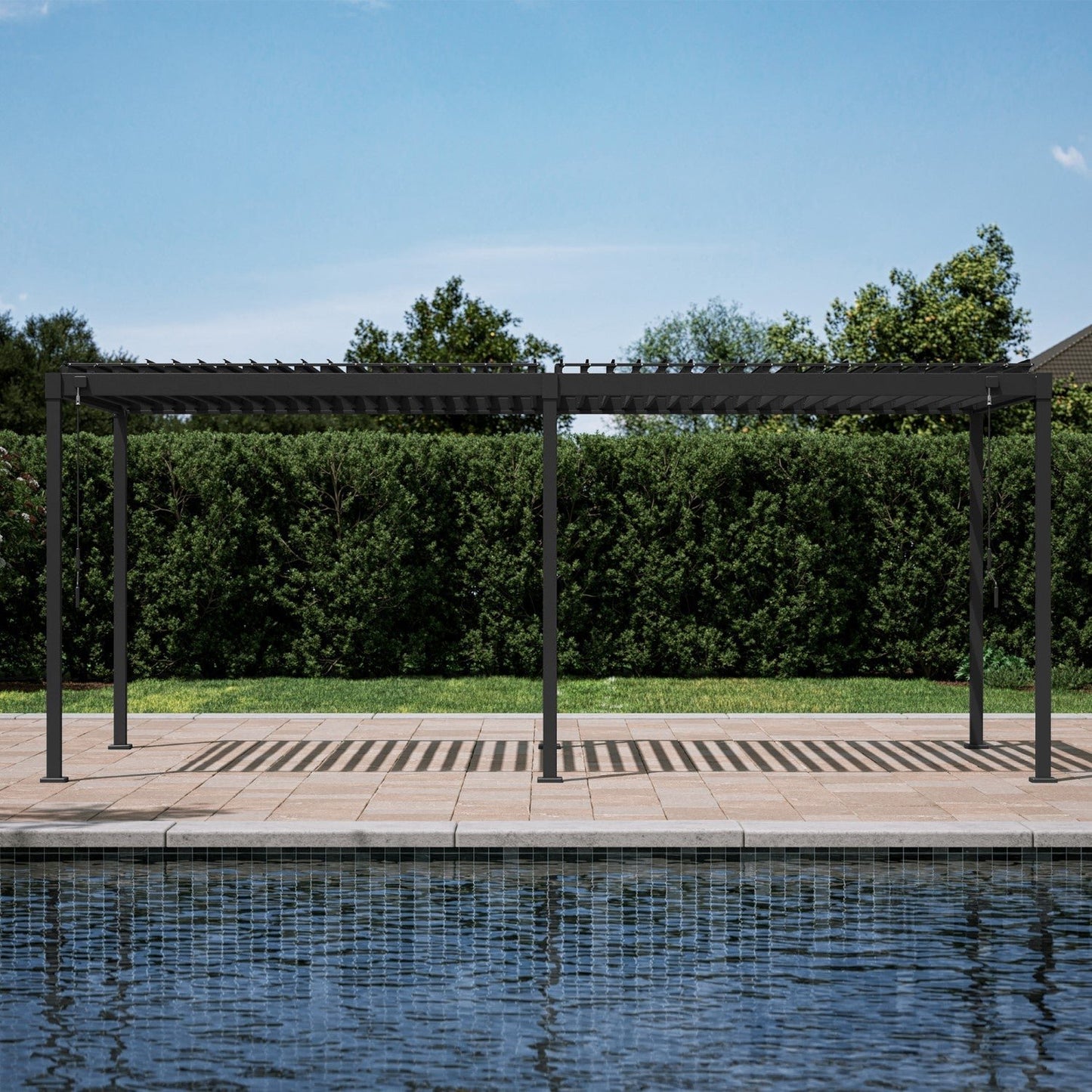 MIRADOR 80S 10’x20′ CHARCOAL PERGOLA