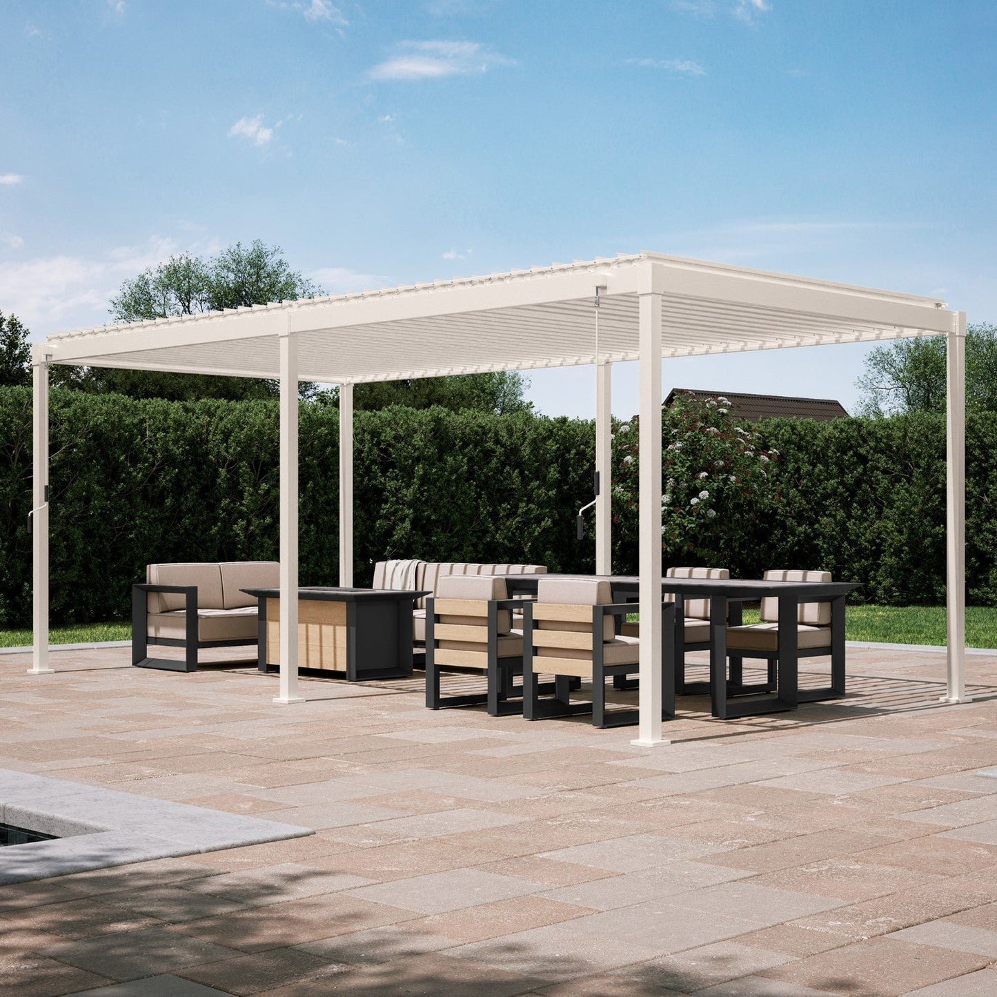MIRADOR 80S 10’x20′ CHARCOAL PERGOLA