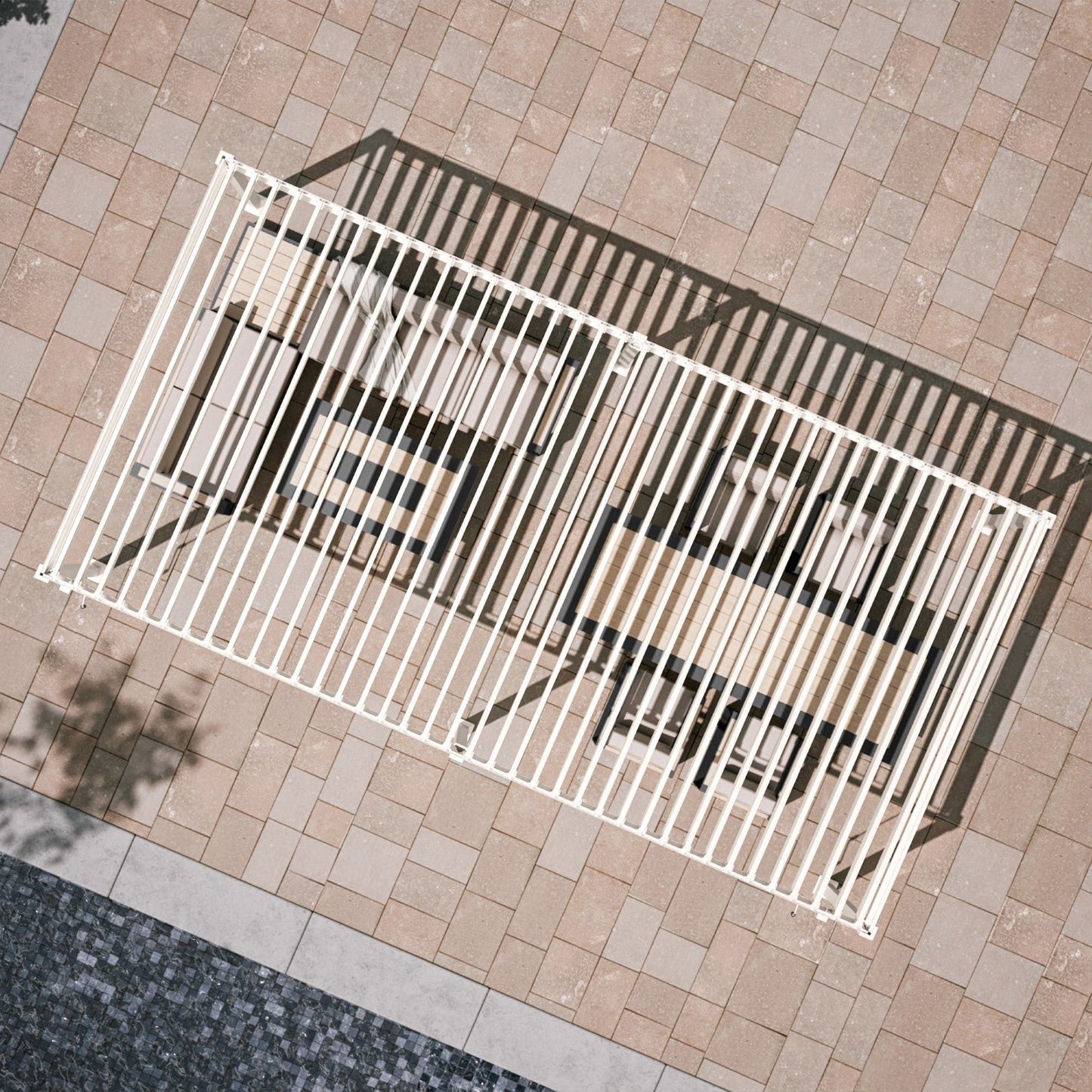 MIRADOR 80S 10’x20′ LATTE PERGOLA