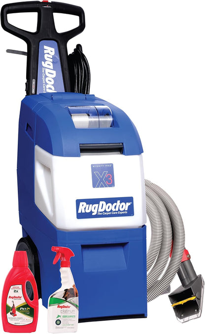 Rug Doctor X3 Commercial Carpet Cleaner Pet Pro Pack with Stain & Odor Removers