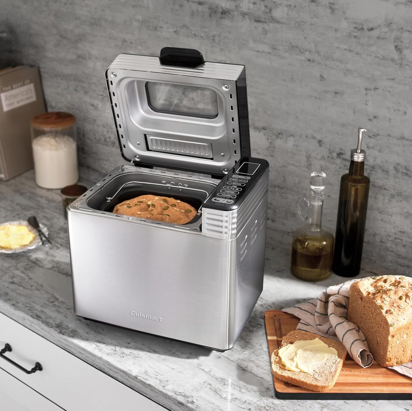 Cuisinart CBK-210 Stainless Steel Bread Maker, 16 Menus, 3 Loaf Sizes