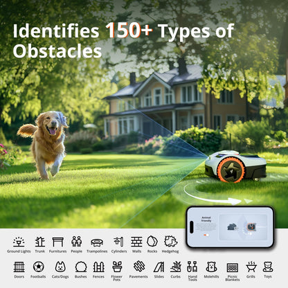 Segway Navimow i105N Robot Lawn Mower, AI Mapping, Perimeter Wire-Free, App Control