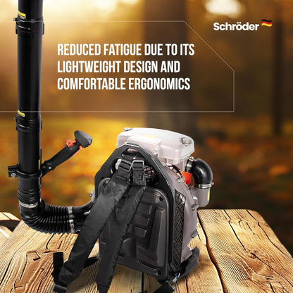 Schröder SR-6400L Backpack Gas Leaf Blower, 3.7 HP Engine