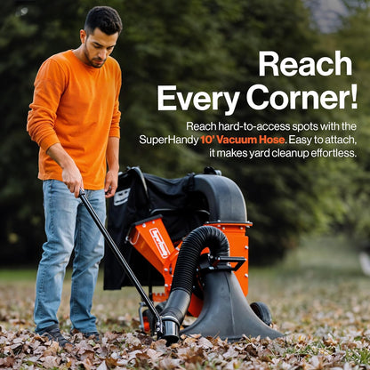 SuperHandy 7HP Gas Leaf Vacuum & Wood Chipper, 10:1 Mulch, 6-Bushel Bag