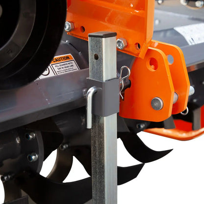 83″ 3-Point Hitch Commercial Grade Rotary Tiller, 45-80 HP Tractor, 6″ Tilling Depth, PTO Shaft Included, Category 1 & 2 Hookup, TMG-RT83