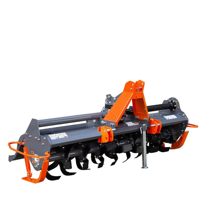 83″ 3-Point Hitch Commercial Grade Rotary Tiller, 45-80 HP Tractor, 6″ Tilling Depth, PTO Shaft Included, Category 1 & 2 Hookup, TMG-RT83