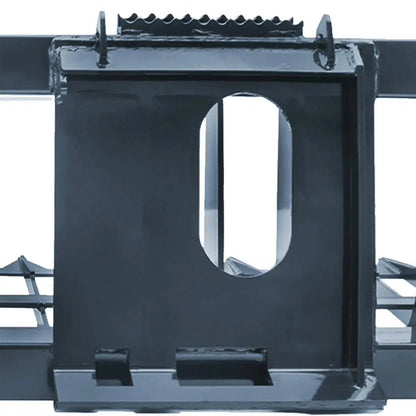 84″ Skid Steer Rock Skeleton Bucket Attachment, Solid Steel, Universal Mount, 4″ Tine Spacing, 45-70 HP, TMG-SB84