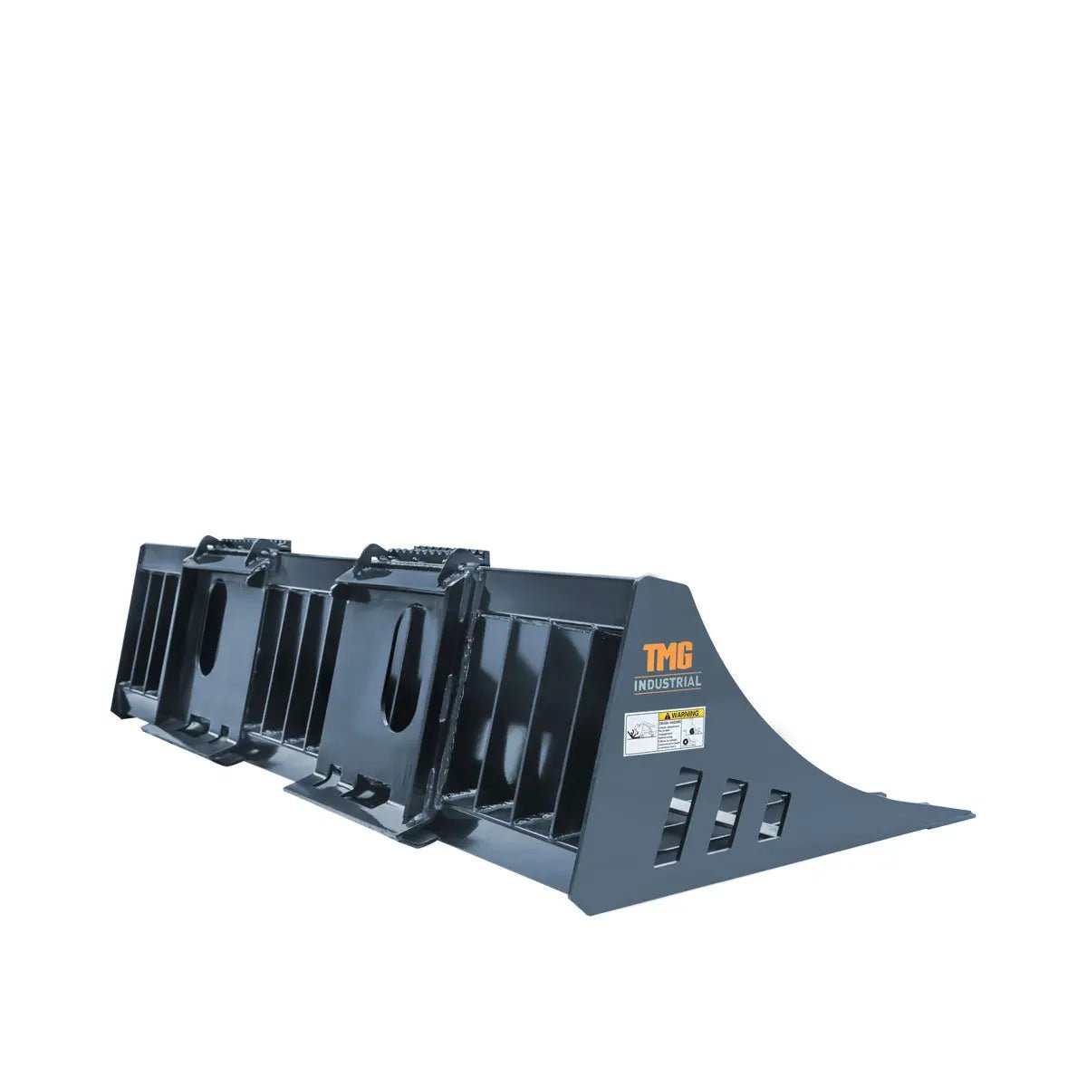 84″ Skid Steer Rock Skeleton Bucket Attachment, Solid Steel, Universal Mount, 4″ Tine Spacing, 45-70 HP, TMG-SB84