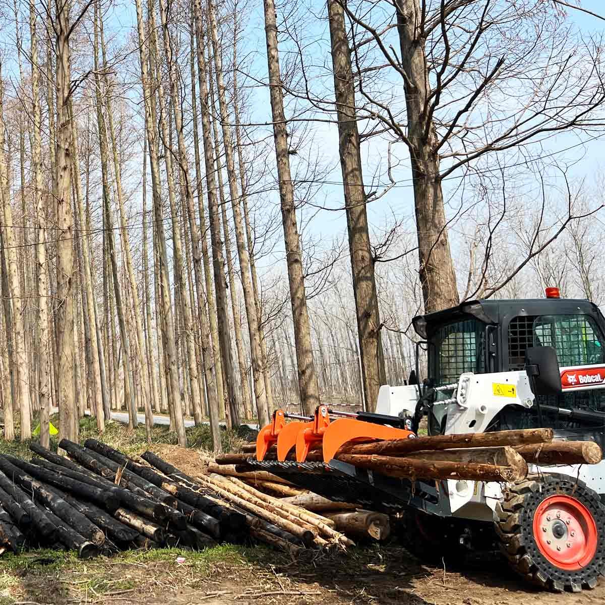 84″ Skid Steer Skeleton Grapple Attachment, Universal Mount, 34″ Arm Opening, 3″ Tine Spacing, 2600 lb Weight Capacity, TMG-SG85