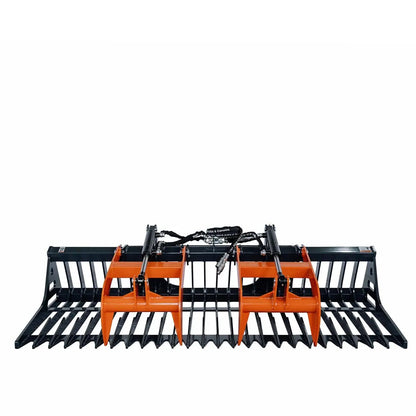 84″ Skid Steer Skeleton Grapple Attachment, Universal Mount, 34″ Arm Opening, 3″ Tine Spacing, 2600 lb Weight Capacity, TMG-SG85