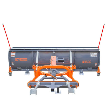 84″ Truck/SUV Front Mount Snow Plow Pusher, Left and Right Angle, 2″ Mount Receiver, Wireless Winch Control, TMG-TSP84