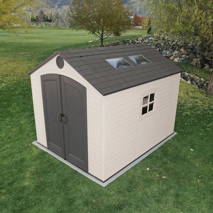 8 Ft. W x 10 Ft. D Plastic Traditional Storage Shed