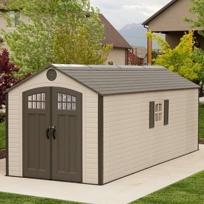 D Plastic Storage Shed 8 ft. W x 20 ft