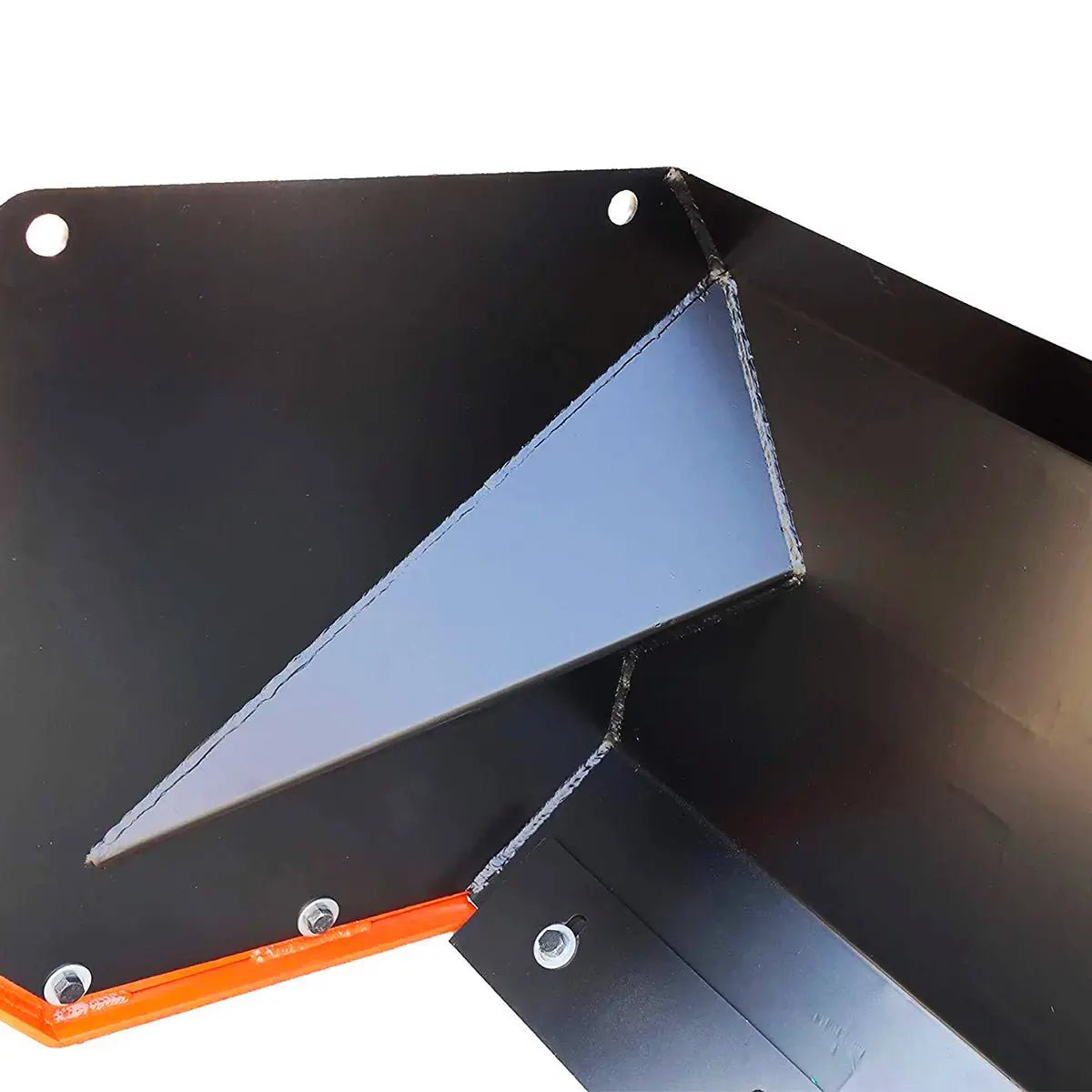 9’ Skid Steer Snow Pusher w/Steel Cutting Edge, Pivoting Wear Shoes, Side Braces, 40-70 HP, TMG-SP09