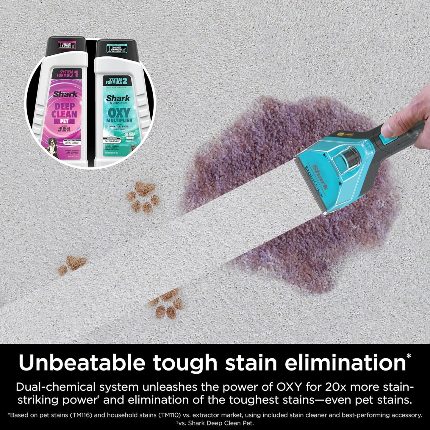 Shark CarpetXpert Carpet & Upholstery Cleaner with StainStriker, EX201