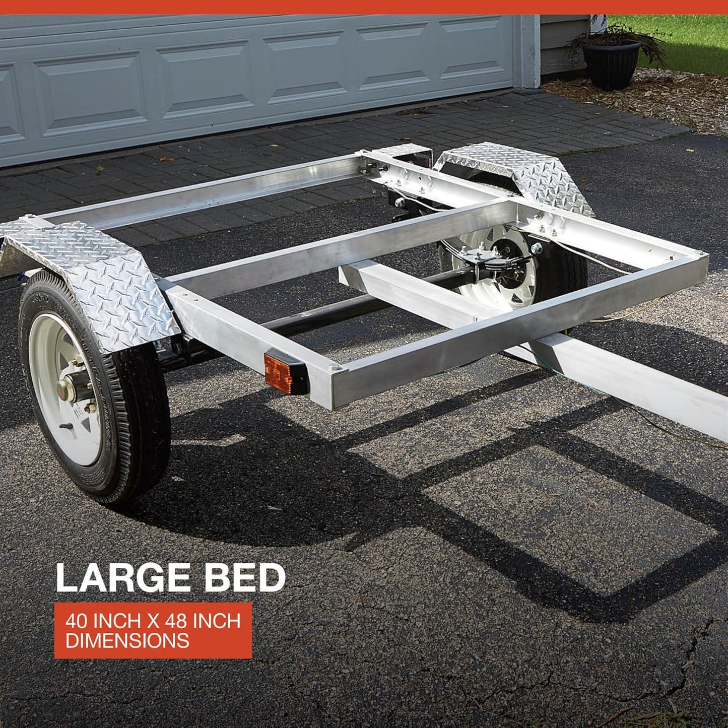 Ultra-Tow 40in. x 48in. Aluminum Utility Trailer Kit – 1060-Lb. Load Capacity