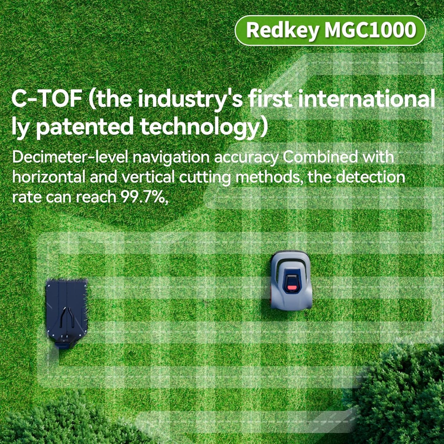 Redkey MGC1000 Robot Lawn Mower for 0.25 Acre with Auto Recharge