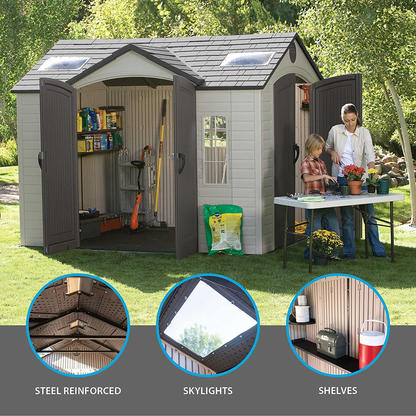 LIFETIME 10 FT. X 8 FT. OUTDOOR STORAGE SHED (Model 60001) Installation Included