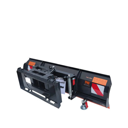 94″ Skid Steer Dozer Blade/Snow Plow Pusher, 30° Left & Right, Bolt-On Cutting Edge, Adjustable Skid Shoes, Universal Quick Mount, TMG-DB94